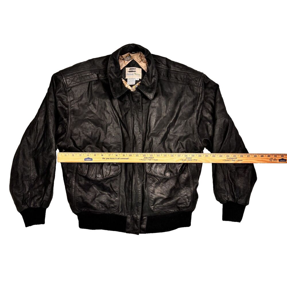 Vintage Leather Jacket Size Small - Boundary Waters Bomber Jacket - Picture 6 of 6